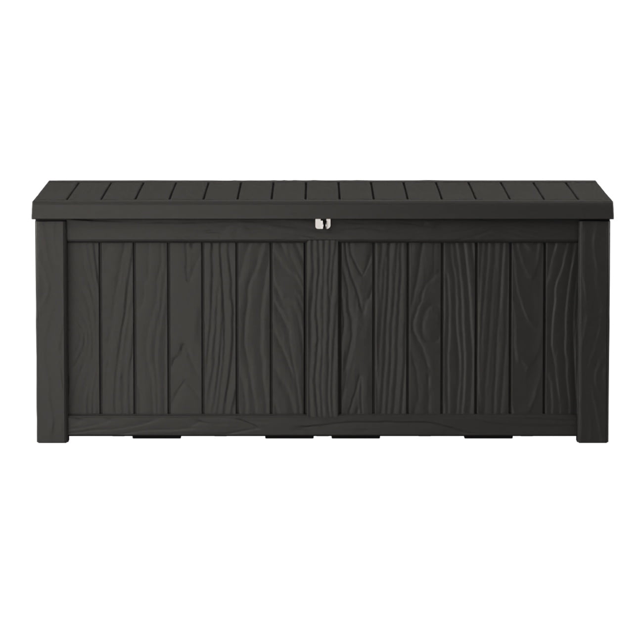 Patio Casual 120 Gallon Lockable Resin Deck Box, Waterproof \u0026 Outdoor Storage Box for Outdoor Cushion Storage and Outdoor Delivery Storage, Stylish Outdoor Bench,black